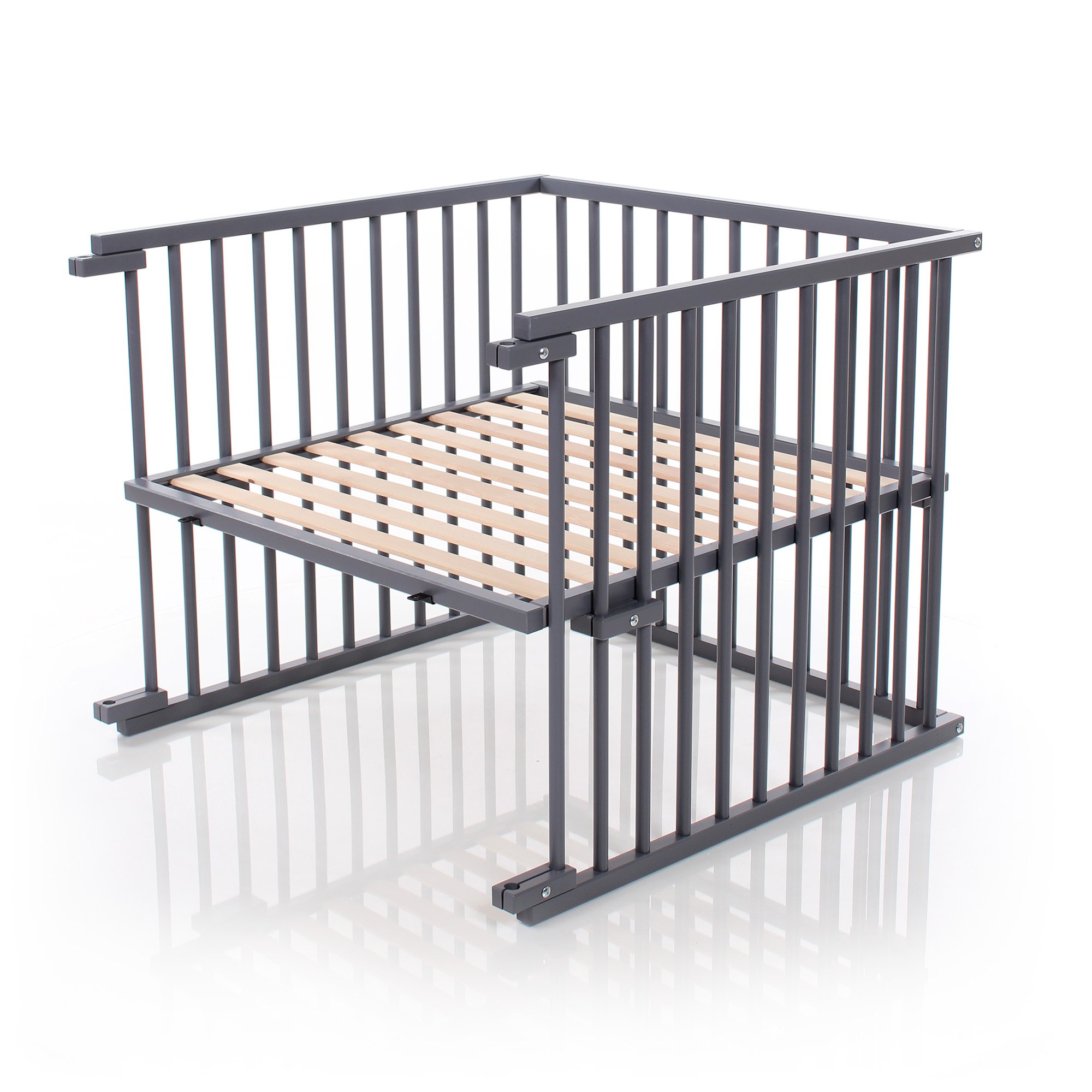 babybay Kinderbett-Umbausatz für babybay Boxspring Comfort Plus, schiefergrau