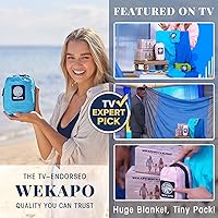 Vista 7 de WEKAPO Manta de Playa Resistente a la Arena e Impermeable, Alfombrilla de Playa Extra Grande, Alfombrilla Sin Arena de Tamaño Grande y Compacta