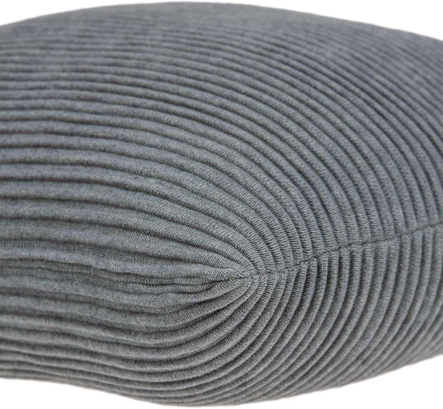 HomeRoots 334069 20 x 7 x 20 in. Elegant Transitional Gray Pillow Cover with Poly Insert