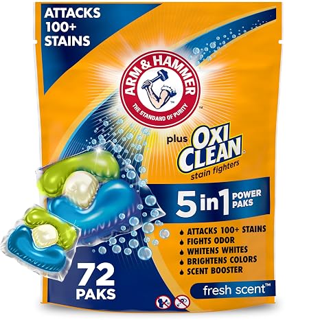 Arm & Hammer Plus OxiClean 5-in-1 Laundry Power Paks, Large