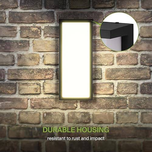 Miniatura 7 de ASD Lámpara LED de pared para exteriores de 8 pulgadas, aplique de casa para puerta delantera, 3 CCT, regulable, impermeable, con certificación ETL,