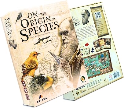 On The Origin of Species | An Evolutionary Research Board Game by Artana Games | Charles Darwins Trip Through the Galapagos as a Strategic Science Board Game for Kids and Families | Based on the Book