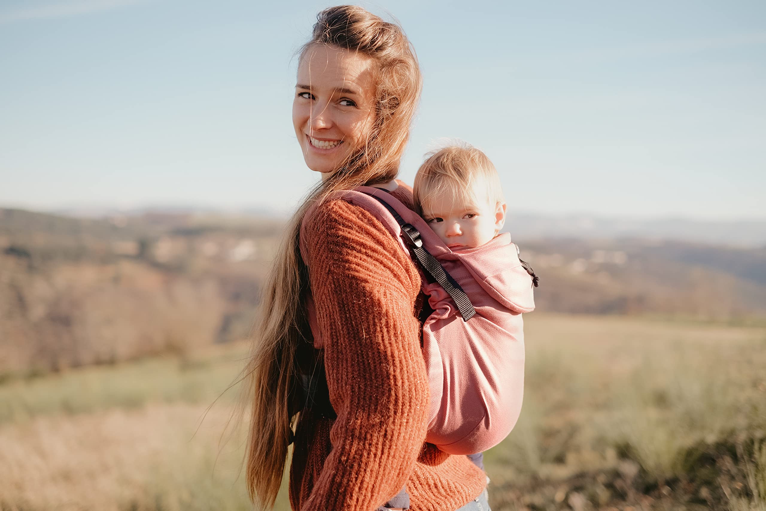 Néobulle - Mochila Portabebés | Evolutiva Néo V3 | Adaptable con Tejido Ajustable Hasta los 24 Meses | Tela de Fular 100% Algodón con Tirantes Suaves y Cinturón Fisiológico Galet | Color Acajou