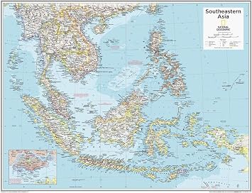 National Geographic Southeastern Asia Wall Map - 28 x 22 inches - Laminated