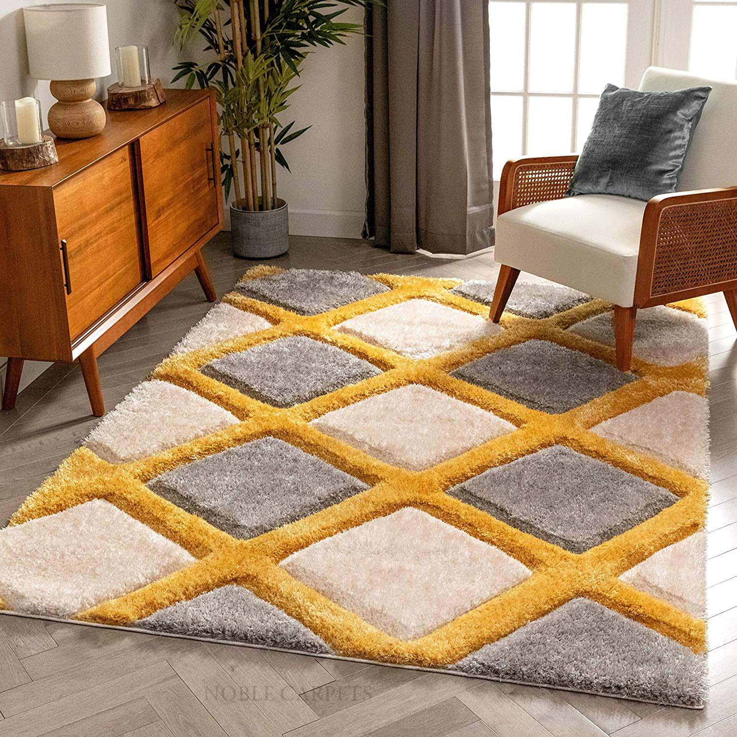zia carpets Extra Soft Luxury Area Rug Fluffy Carpet for home Shag Carpet 2-inch Thick Carpet 5 X 7 Feet