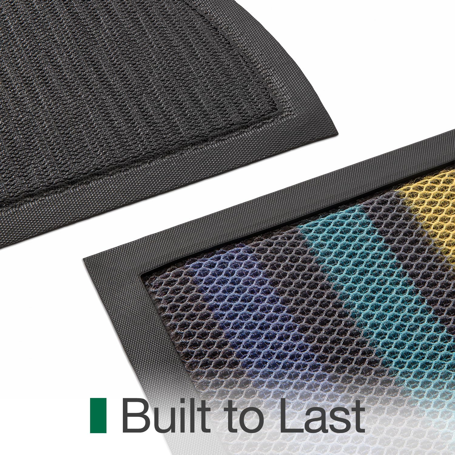 LUMI Rainbow Front Door Mat for Outside Entrance 24''x36'', Heavy-Duty Dirt-Trapping Doormat with Durable Non-Slip Rubber Backing, Stain & Fade-Resistant Entry Mats