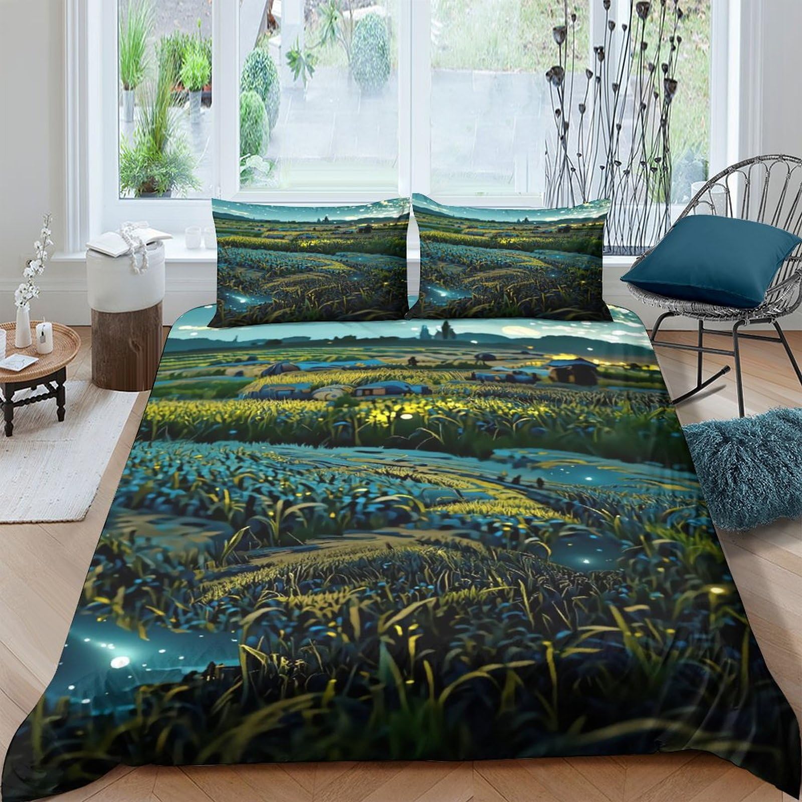 Ensemble de literie PresentJoli écologique en polyester avec impression 3D moderne