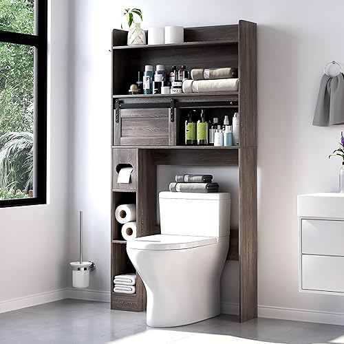 Miniatura 9 de NUNU LAB Gabinete de almacenamiento sobre el inodoro, sobre gabinetes de inodoro, gabinete de almacenamiento de baño, gabinete de almacenamiento