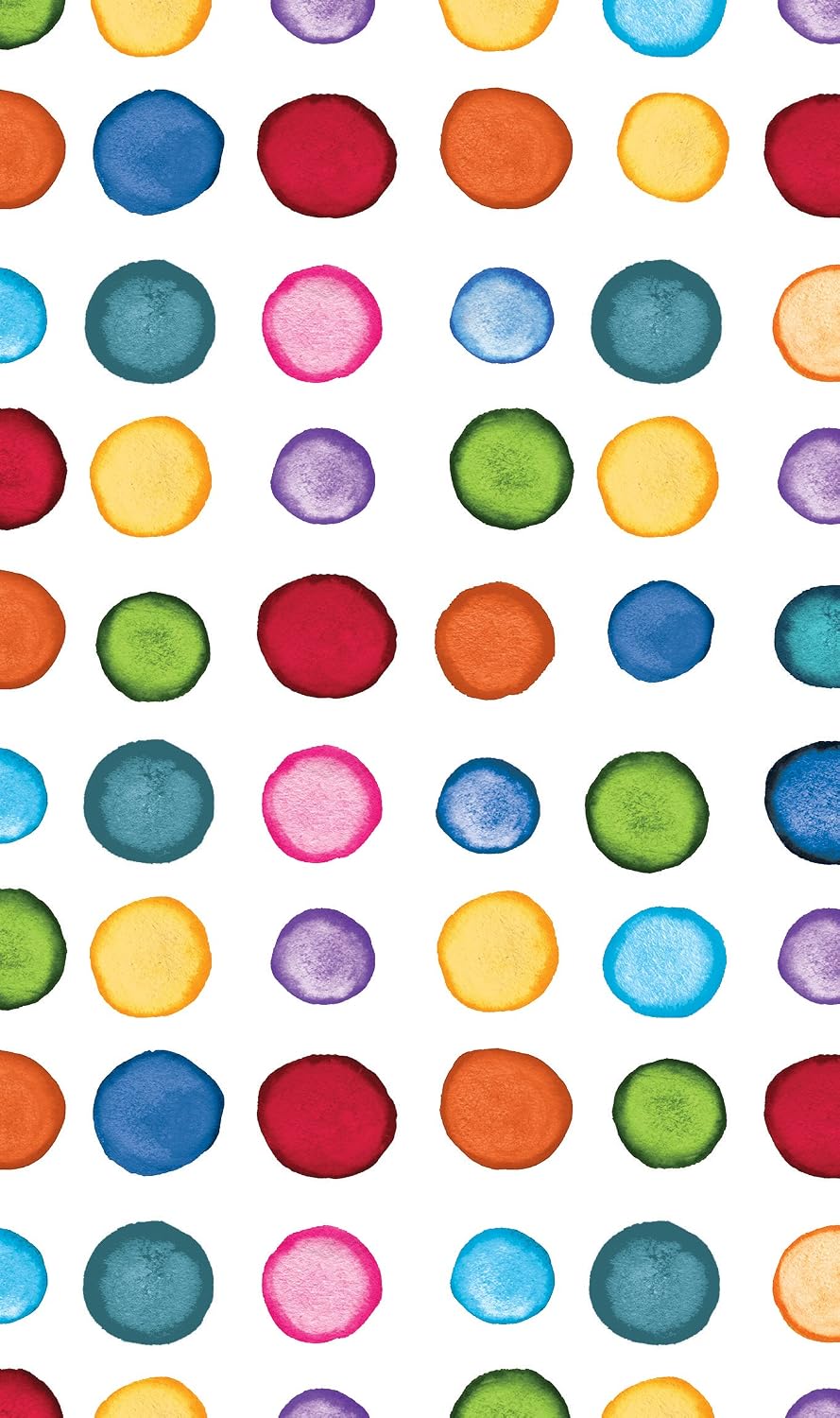 Creative Converting Rainbow Polka 2-Sided Towels-16pc, Guest Towel, Dotted and Striped - Multicolor