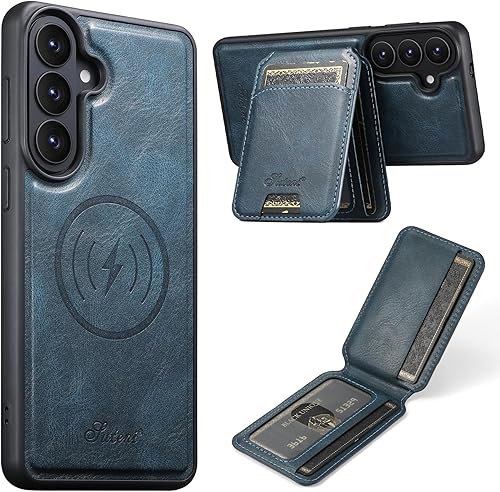 Miniatura 41 de PASNEW para iPhone 17 Estuche, Compatible con Carga Inalámbrica Magsafe Soporte para Tarjetas Cartera de Cuero Protección Magnética A Prueba de