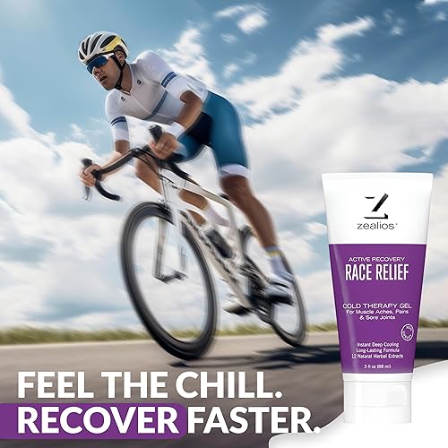 Miniatura 5 de Zealios Race Relief - Gel de mentol de acción rápida para aliviar el dolor y dolores de artritis, tubo de 3 onzas