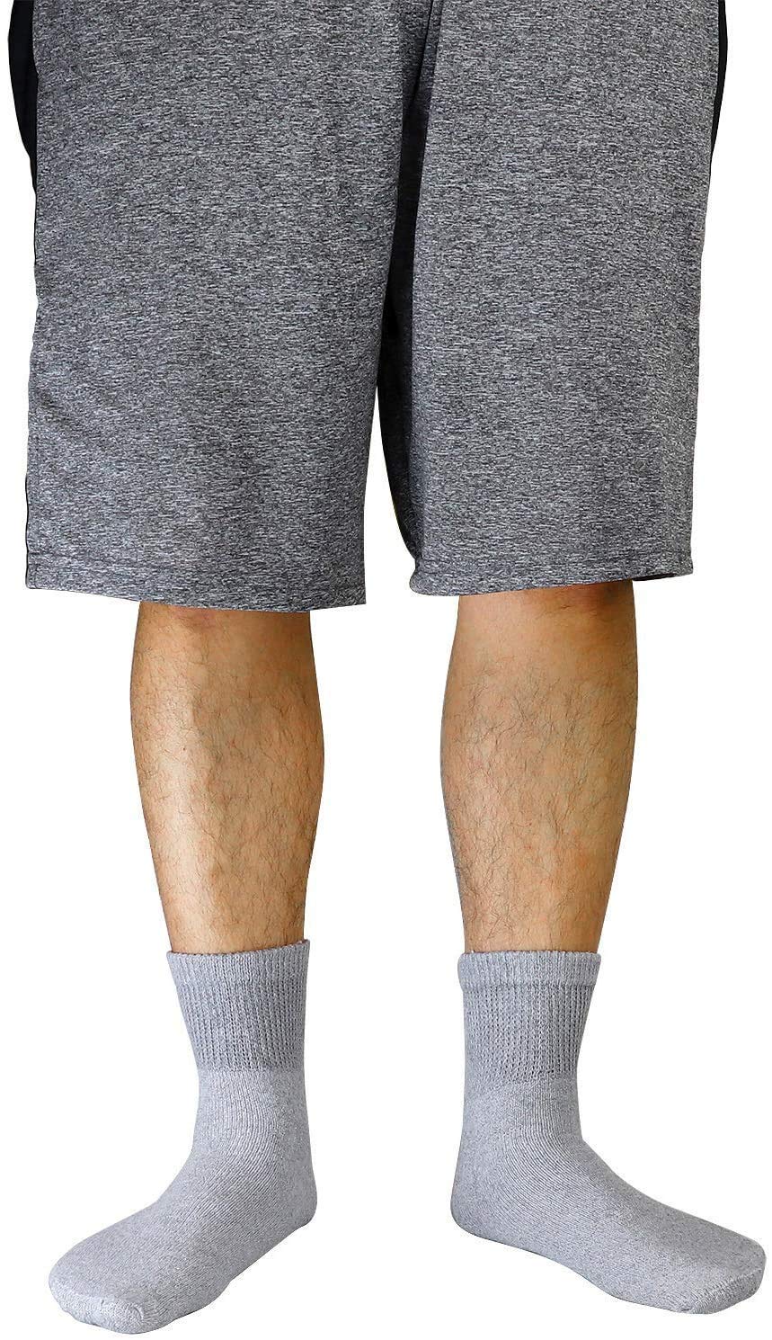 Falari Lot de 12 paires de chaussettes pour diabétiques approuvées par les médecins - Non contraignantes - Coupe ample