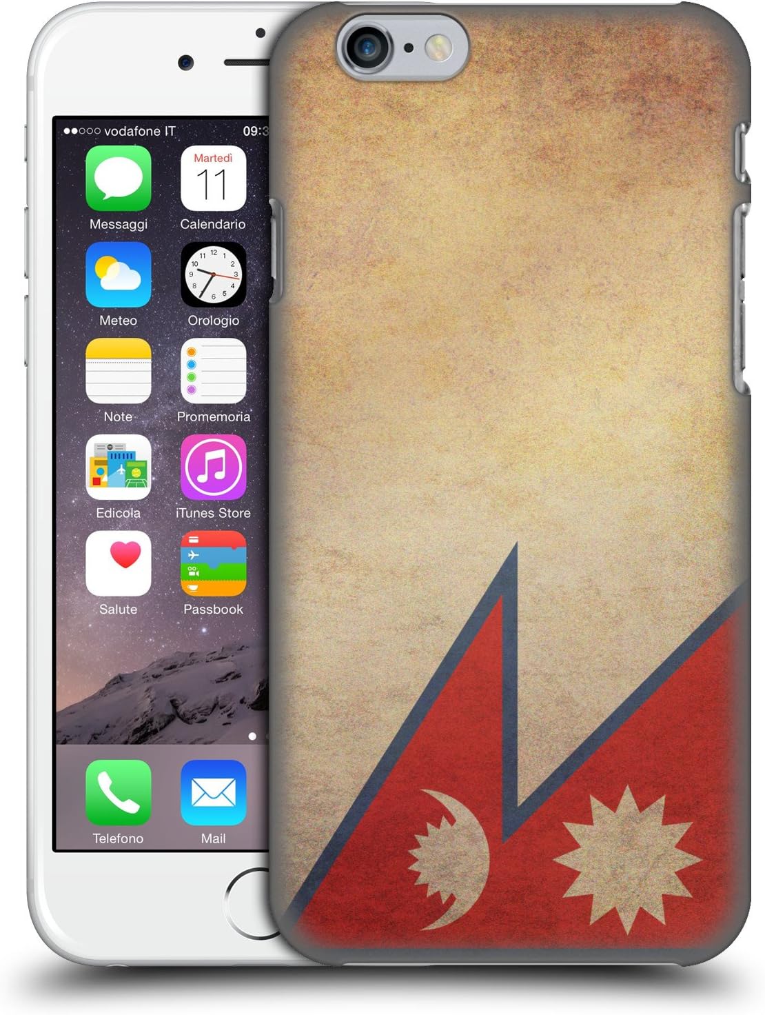 Head Case Designs Nepal Nepali Vintage Flags Set 4 Hard Back Case Compatible with Apple iPhone 6 / iPhone 6s