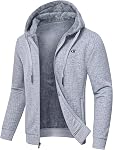Yuyangdpb Hommes Zip Up Hoodie poids lourd polaire Sherpa doublé Sweatshirt Vestes Hiver Manteaux chauds