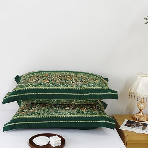 Miniatura 8 de Softta Fundas de almohadafundas de almohada de 20 x 36 pulgadas, diseño de flores desgastadas, coloridas, rojas y naranjas, de lujo, bohemio,