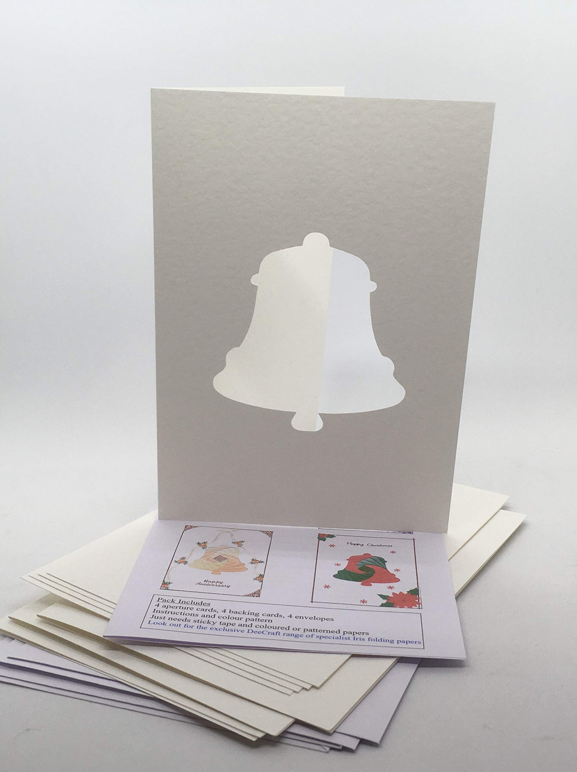 Iris Folding Card Pack Bell C5 Size Makes 4 Cards DeeCraft