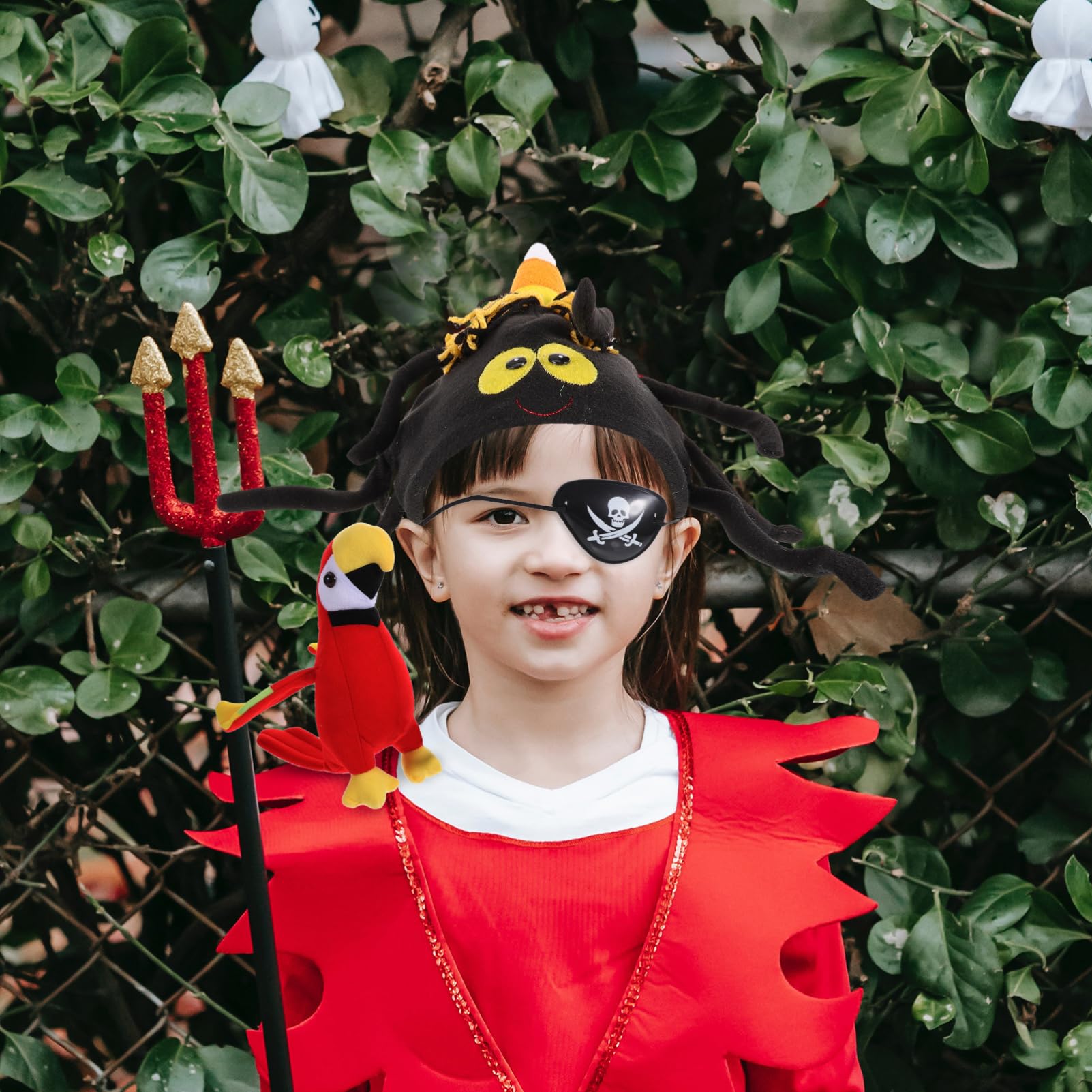 Angoily 5 Sets Piratenpapagei Auf Der Schulter Requisite Halloween Piratenaugenklappen Schwarze Augenklappe Für Kostümzubehör Für Halloweenparty