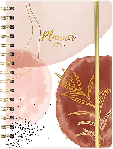Agenda 2024  Agenda semanal 2024 de enero de 2024 a diciembre de 2024, agenda mensual semanal 2024, 6 x 8.3 pulgadas, agenda mensual 2024 con