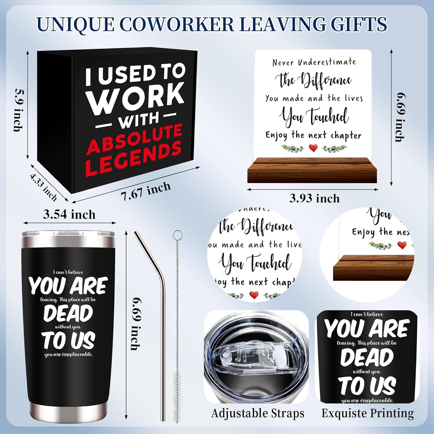 Coworker Leaving Gifts: 20 Oz Tumbler Farewell Basket for Coworkers, Boss, Teacher & Friends - Image 2