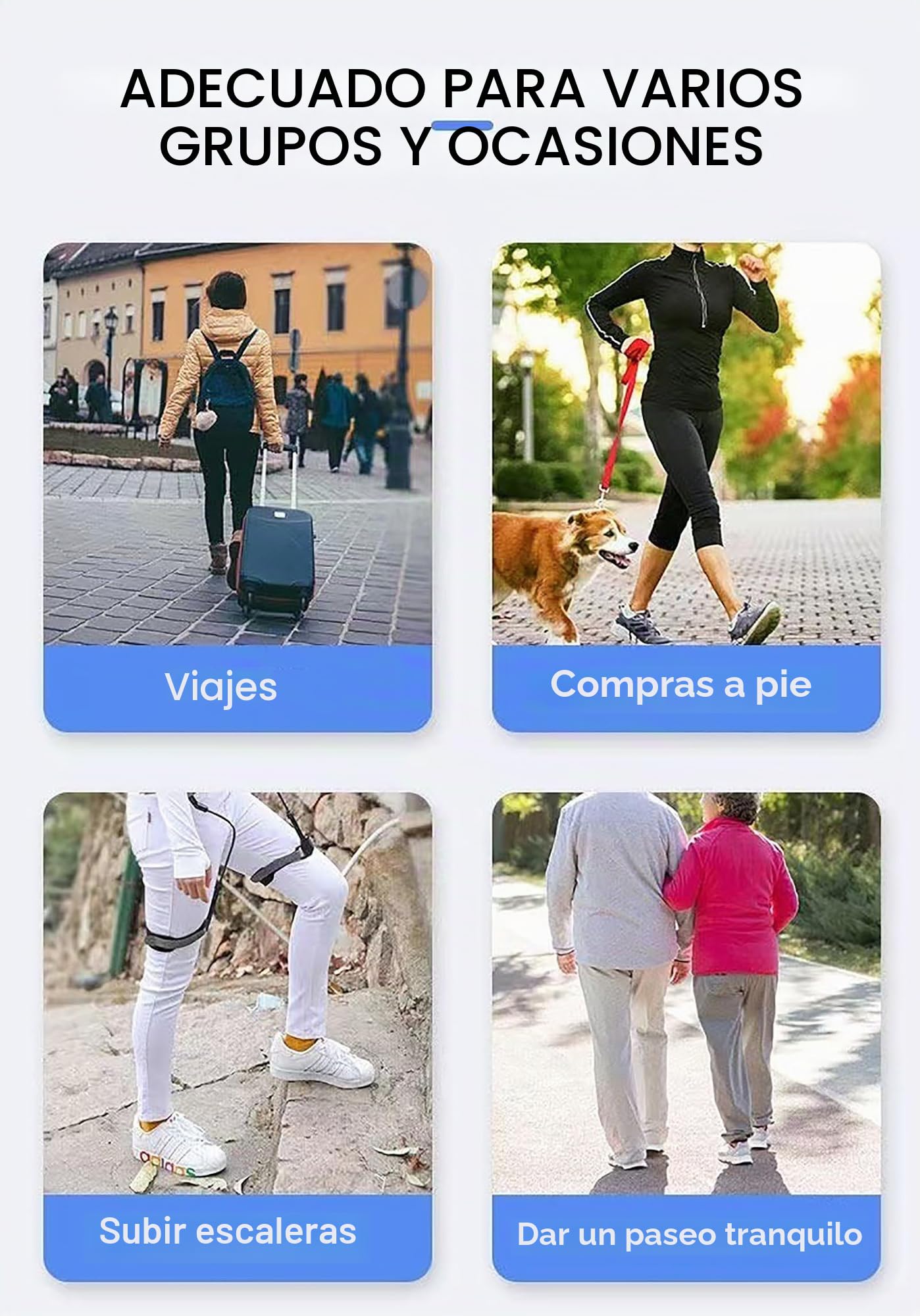 Exoesqueleto Caminar, Andador de rehabilitación con Tres Niveles Ajustables, Asistencia para Caminar hasta el 50%, fácil de Usar, para Personas Mayores y discapacitadas Left+Right
