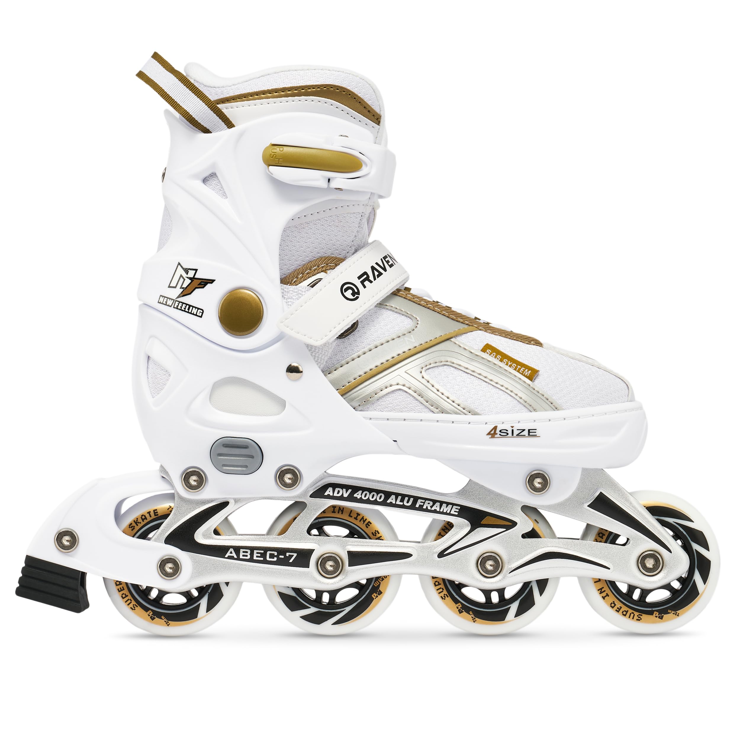 Raven – Patines para niñas, niños, Adultos y niños – Patines con Ruedas – Opción 2 en 1 con Patines de Hielo – Ajustables – Pulse