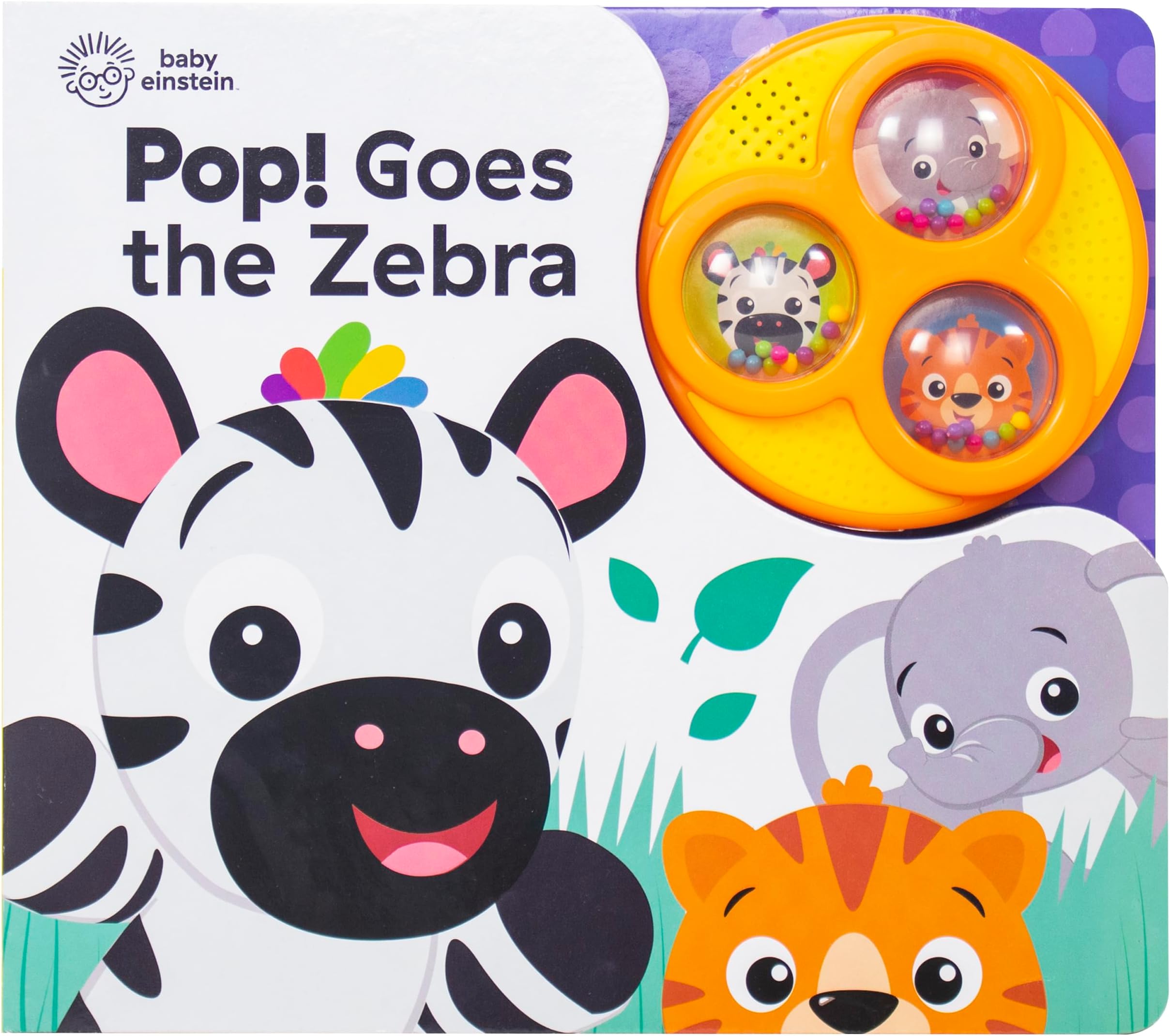 Baby Einstein - Pop! Goes the Zebra - Popping Button Sound Book - PI Kids