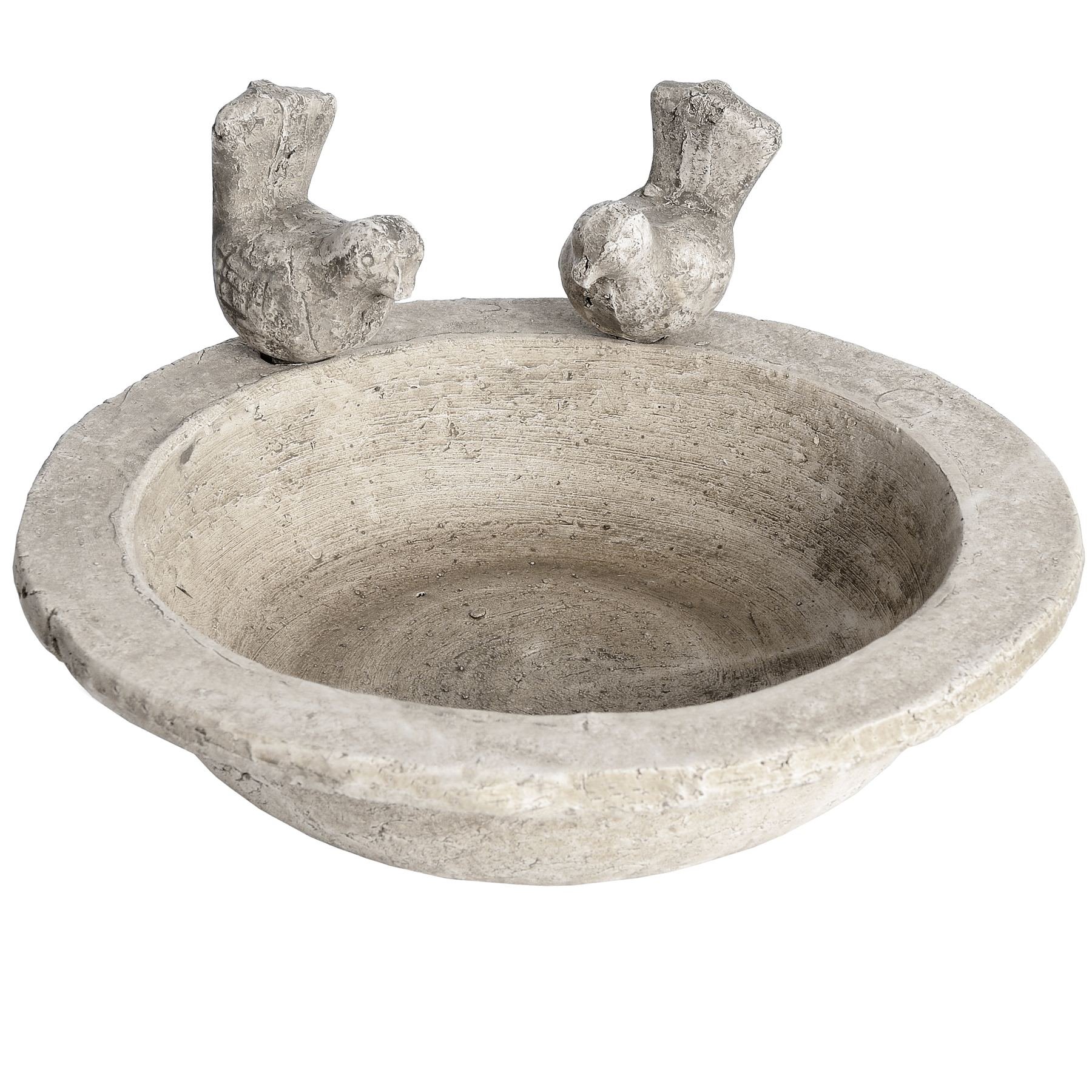 Hill Interiors Mixed Hill 1975 9030 Bird Bath Small, Stone, Multi-Colour, One Size, 24.5 X 24.5 X 6Cm