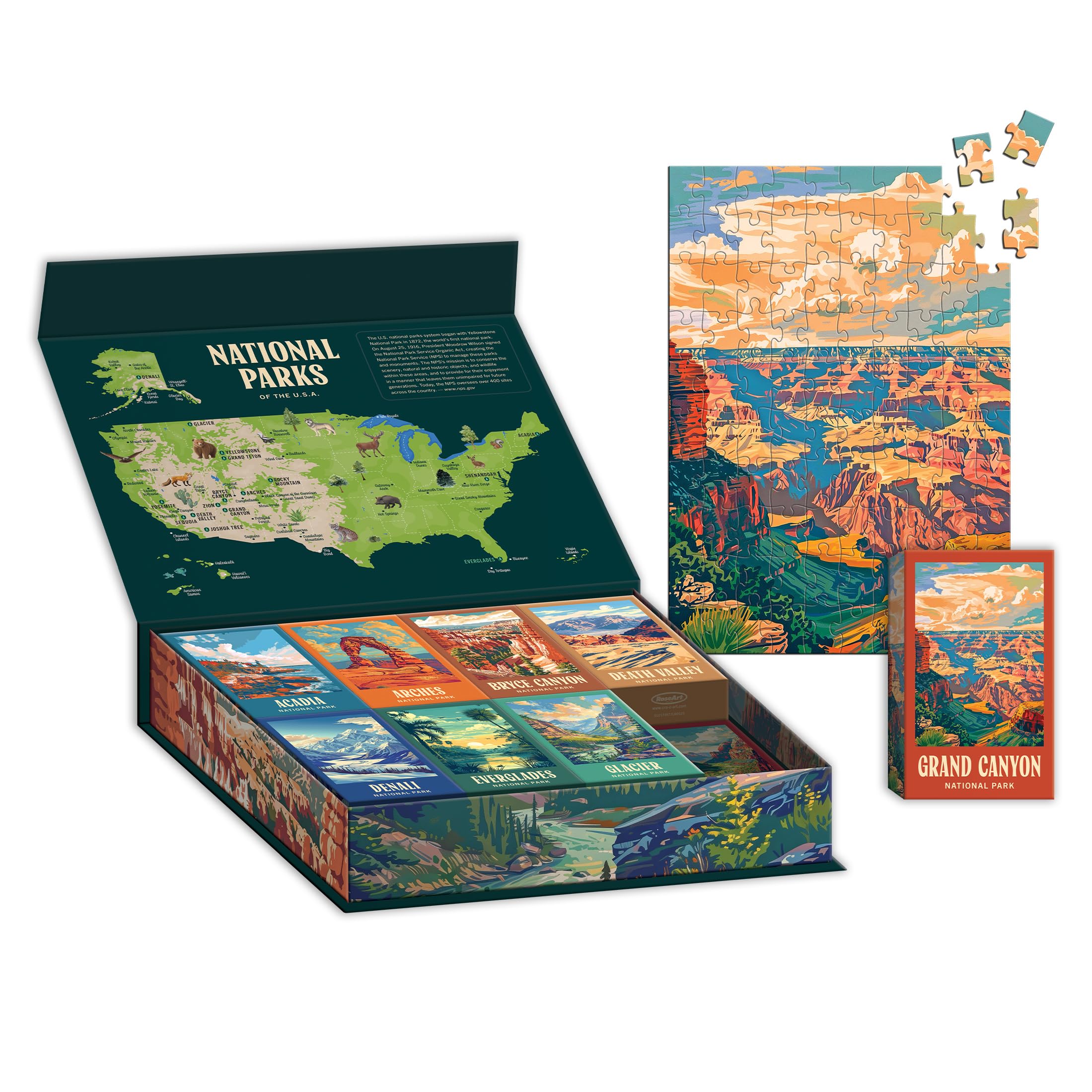 Amazon.com: RoseArt - National Parks Jigsaw Puzzle Box Set - 16