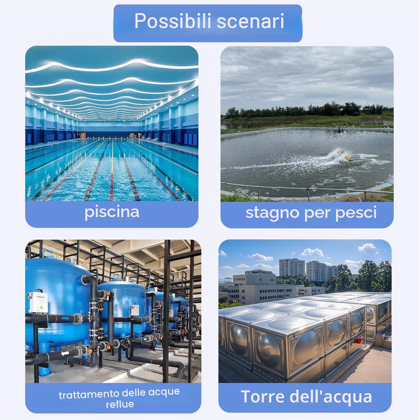 Interruttore Protezione Automatica con Sensore Livello Acqua Wireless - Controllo Livello Alto/Basso | Allarme 100 dB, Portata 100 m - per Torri Acqua, Fosse Settiche, Agricoltura e Industria