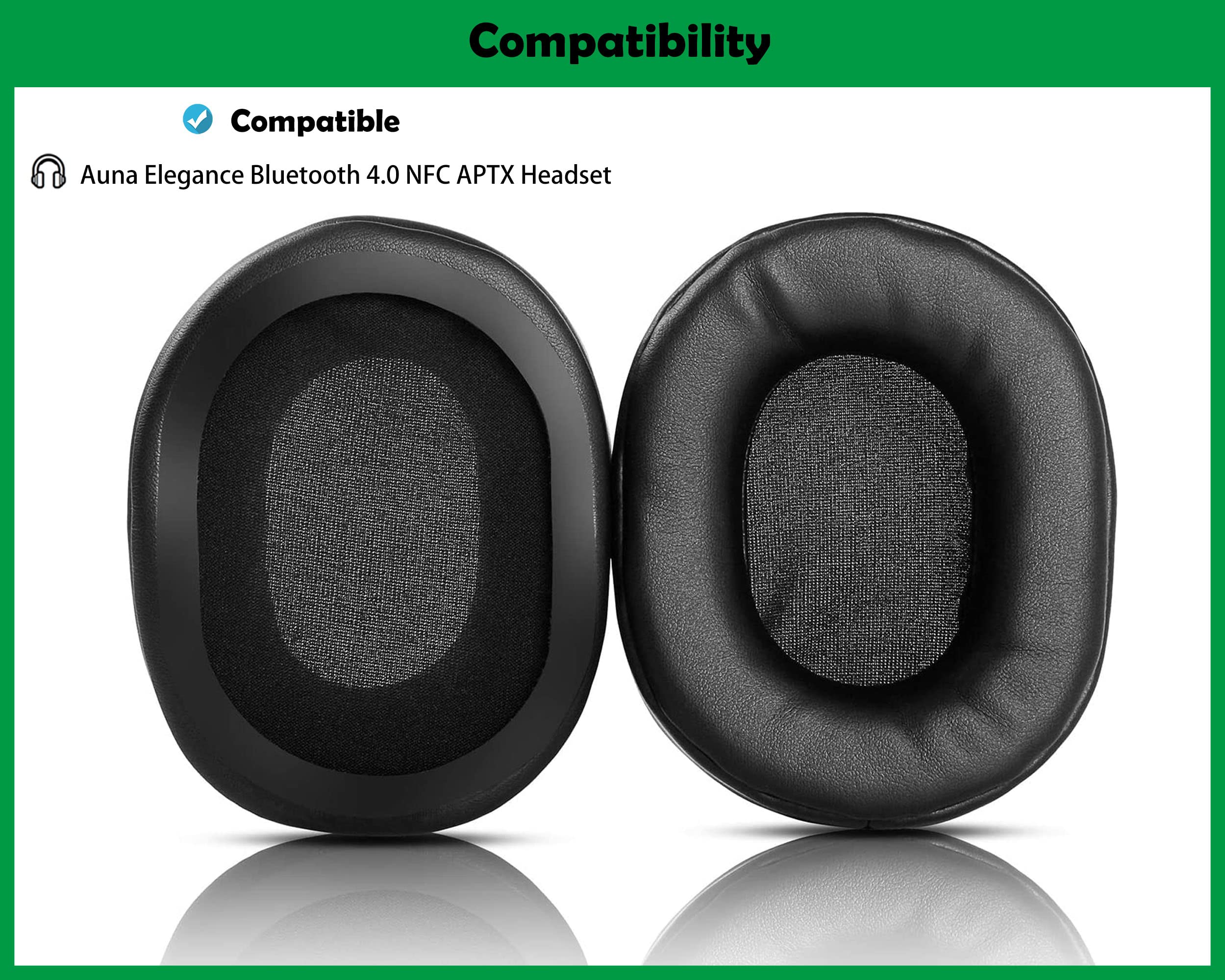 Ohrpolster Kompatibel Mit Auna Elegance Bluetooth Kopfhörer - Bequeme Ersatz-Ohrkissen Für Langes Hören
