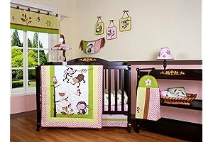 Boutique All-in-One Monkey Crib Bedding Set