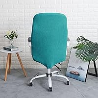Vista 3 de FORCHEER Funda para Silla de Oficina Repelente al Agua de Jacquard con Respaldo Giratoria Extraíble Elástica Universal para Silla de Computadora