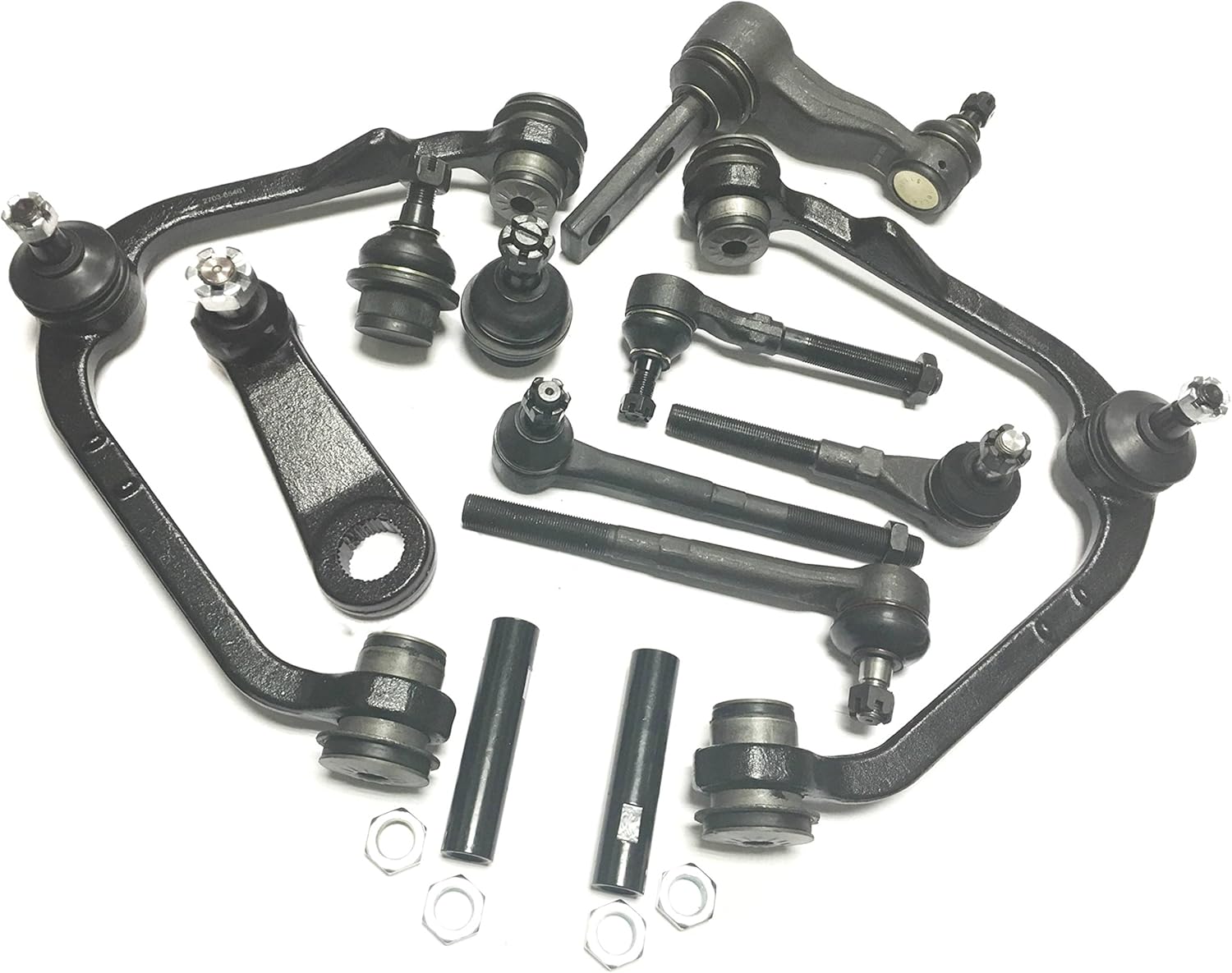 12 Pc Complete Steering Suspension Kit Tie Rod Ends