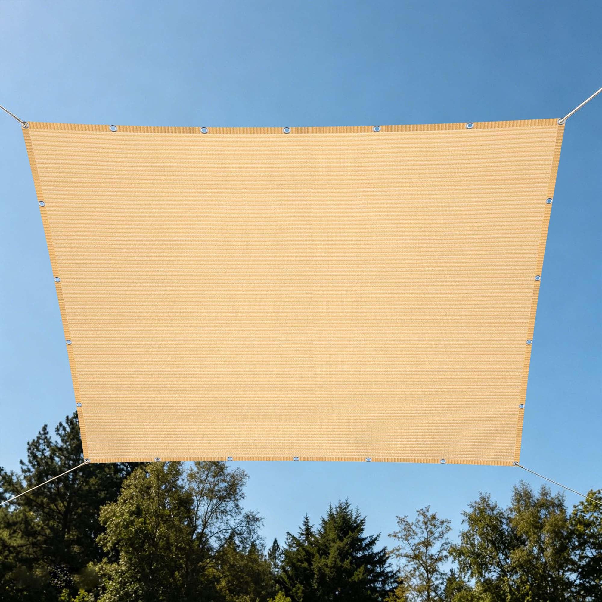 Filet d'ombrage crème 300x300 cm anti-UV pour pergola et serre