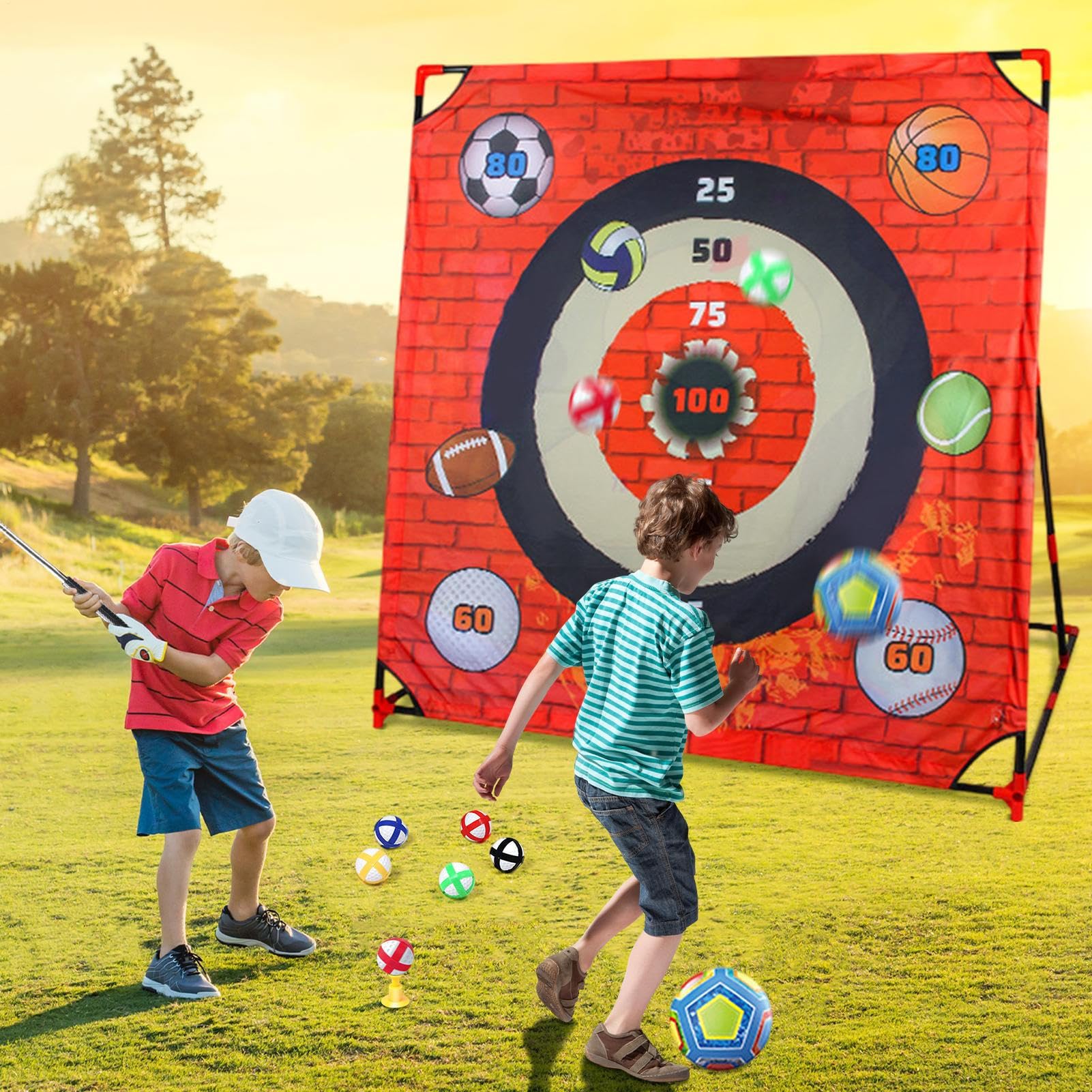 Zestaw Do Gry W Krótką Grę Golfową Mata Treningowa Golfowa Podwórkowa | Edukacyjna Pomoc Z Akcesoriami Dla Golfistów Dzieci Ojców Młodzieży Dorosłych Mężczyzn