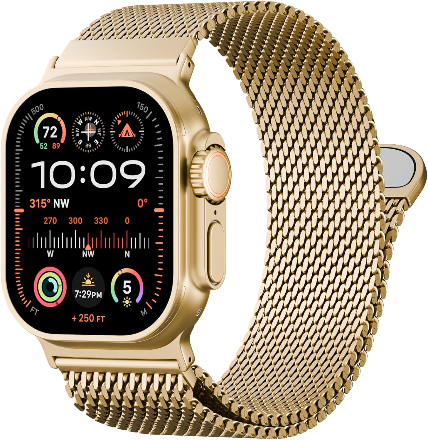 TRA Milanese Loop Band Compatible with Apple Watch 49mm 46mm 45mm 44mm 42mm Men Women, Stainless Steel Mesh Metal Magnetic Clasp Strap for iWatch Series 11 10 9 8 7 6 5 4 3 2 1 Ultra SE