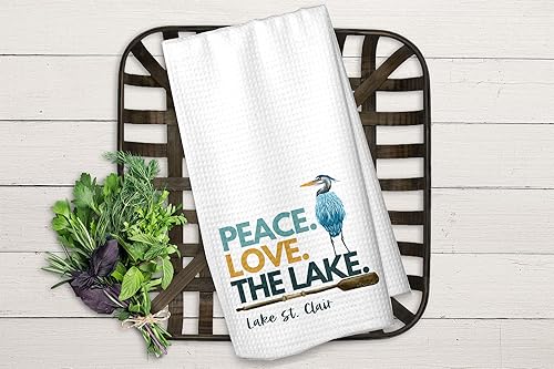 Miniatura 2 de Studio 9Thirty3 Juego de 2 toallas de cocina personalizadas de Lake House, decoración de casa de lago, regalo de casa de lago