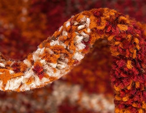 Miniatura 7 de Unique Loom - Tapete con diseño abstracto, informal, moderno y contemporáneo de la colección otoñal, rectangular de 5 x 8 pies, diseño rústico