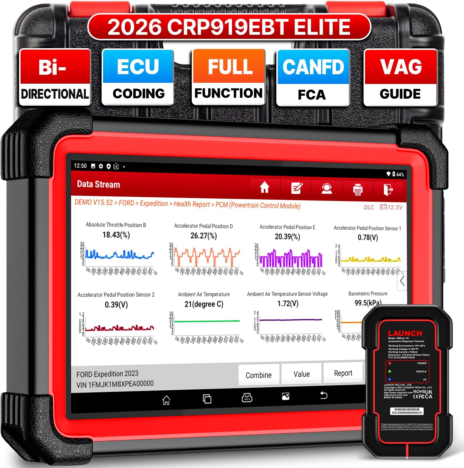 X431 CRP919EBT 2025 Bidirectional Scan Tool, All-in-One Full System Diagnostic Scanner, 35+ Reset, ECU Coding, CANFD&DOIP, FCA AutoAuth, V.A.G Guide, 2Yrs Free Update, Upgraded of CRP919E