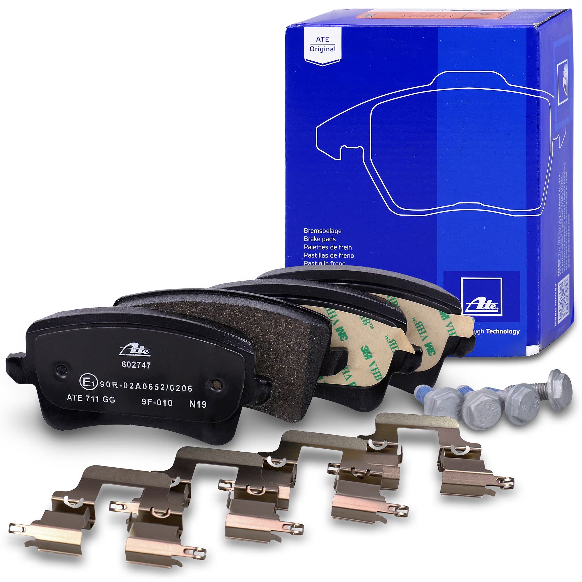 ATE Set freni incl. dischi freno anteriori ¯ 320 mm ventilati + posteriori ¯ 300 mm pieni e pastiglie freno anteriori + posteriori e contatto di usura Compatibile con AUDI Q5 (8RB), Q5 Van (8RB)