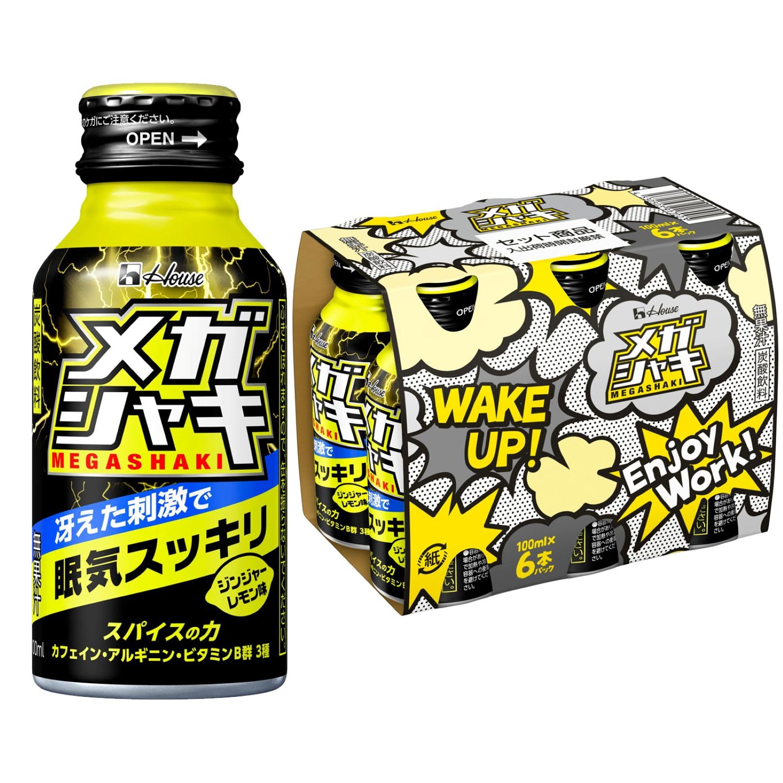 メガシャキ ジンジャーレモン味 メガシャキA 100ml×6×5送料無料/激安 Amazon.co.jp: メガシャキ（アクティブデザイン） 100ml×6本