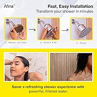 Vista 6 de Afina Replacement Filter for Afina Filtered Showerhead & Shower Filter - High Pressure Shower - Reduces Dry Itchy Skin, Dandruff, Eczema, and