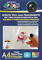 Papel Fotográfico, Inkjet, A4, Vinil Adesivo Transparente 110 g, Pacote com 10 Folhas, Off Paper