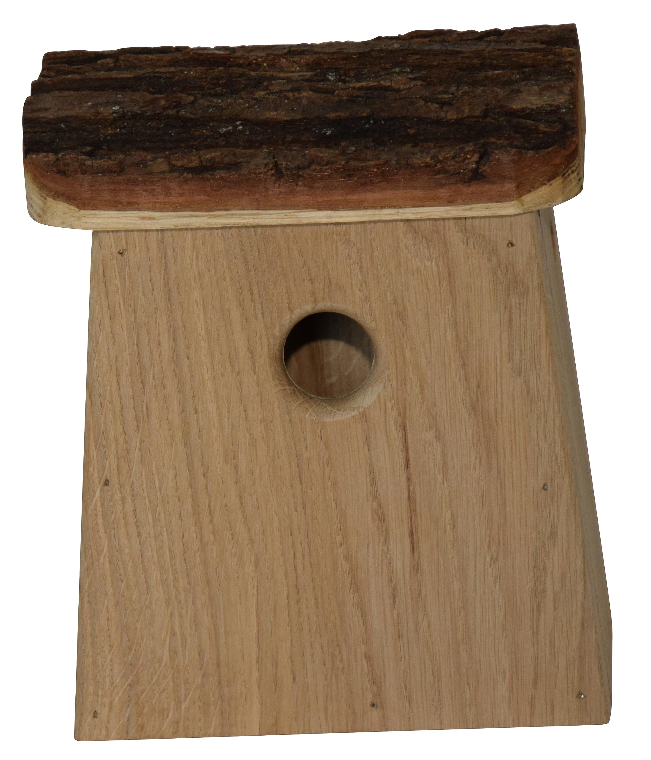 Dehner Natura Premium Birga - Caja Nido para pájaros Silvestres (16 x 32,5 x 20,5 cm, Orificio de Entrada de 32 mm, Madera de Pino certificada FSC, Color Natural