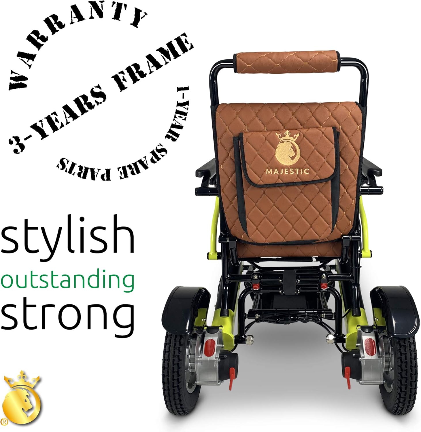 Foldable All Terrain Electric Wheelchair - Airline Approved Portable Compact Folding Motorized Wheel Chair 500W Powerful Motors Lightweight Mobility Aid Power Scooter Wheelchairs : Health & Household
