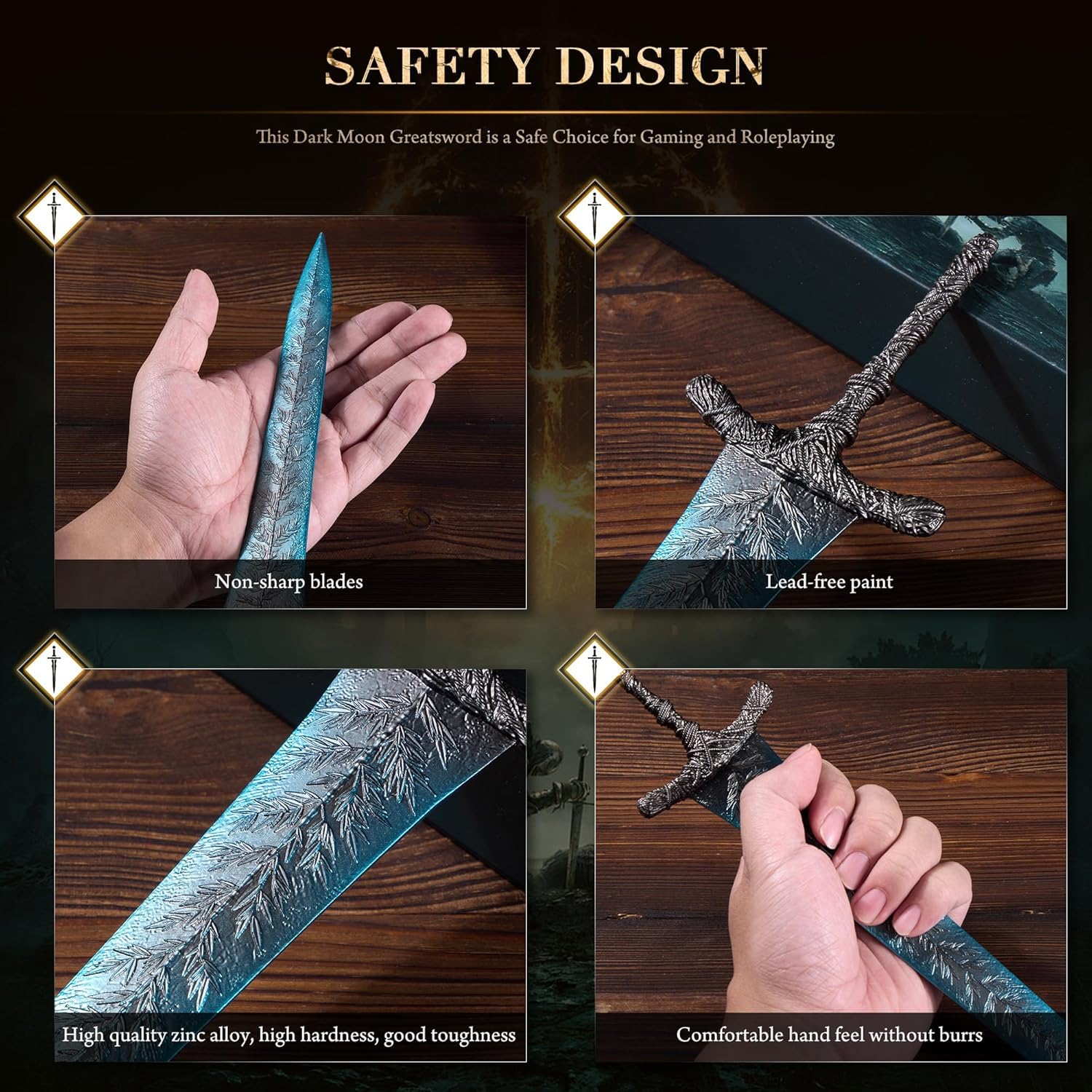 Elden Ring Großschwert Replik - 30cm Metall Sammlerstück Mit Ständer