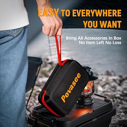 Miniatura 6 de Modelo 2025 Arrancador de 5000 A con compresor de aire, arrancador de batería portátil con inflador de neumáticos de 150 PSI, caja de salto de 12 V