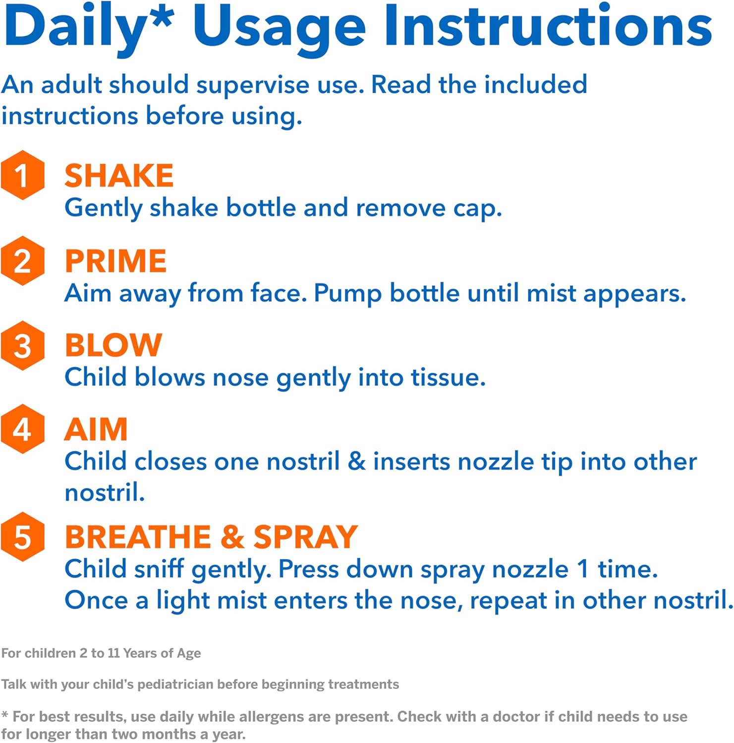 Flonase Sensimist Allergy Relief Nasal Spray for Adults and Kids - 120 Sprays Total (2 Bottles of 60 Sprays Each)