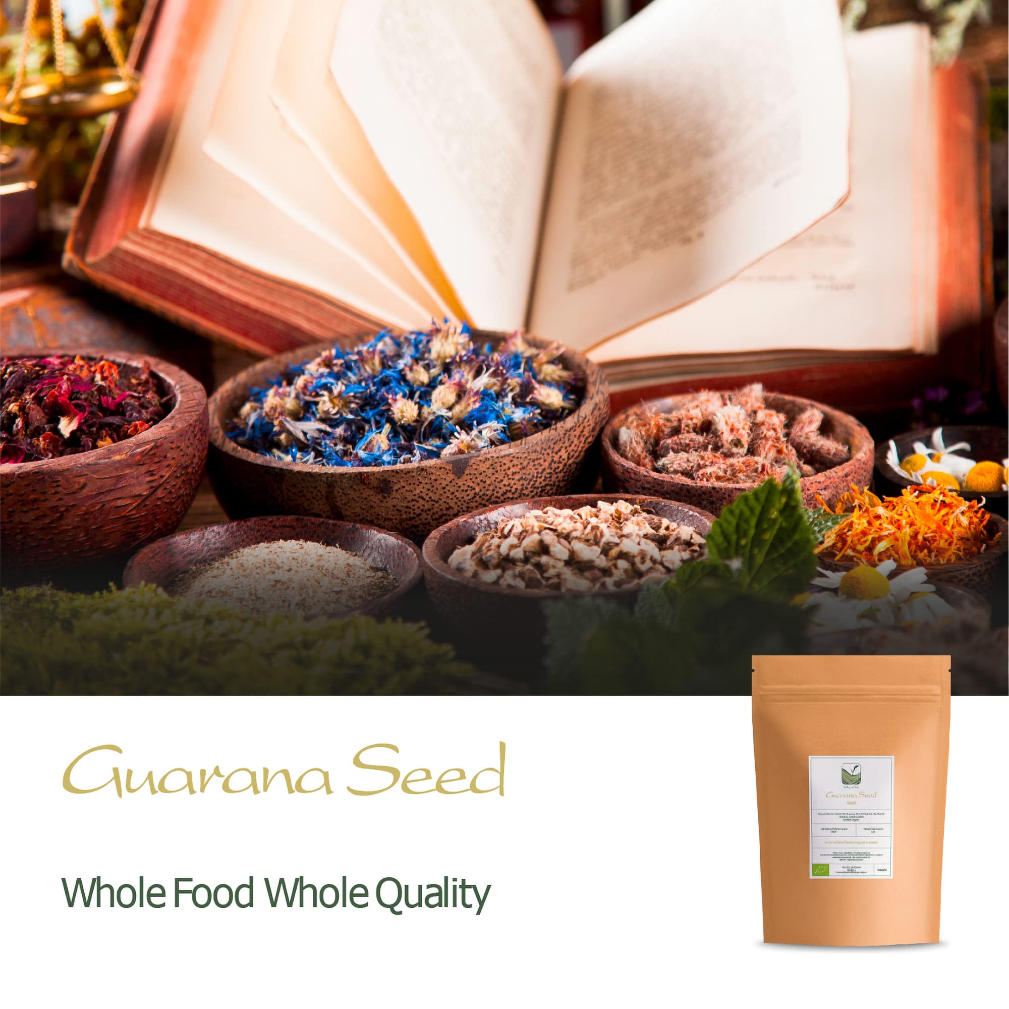 Guarana Seeds Whole Organic Tea - Guarana Seed 200g