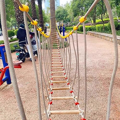 Miniatura 4 de HAZEK Jardín de infancia al aire libre Entrenamiento físico Reposabrazos Puente oscilante Puente de suspensión Puente de equilibrio Puente de madera